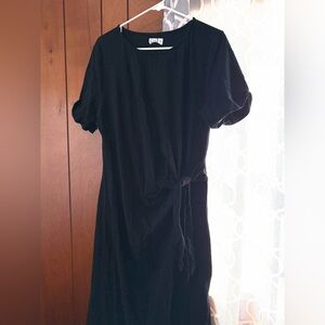 Maurices Classic Black Dress. Floor length with knot. Never worn.